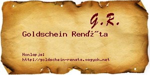 Goldschein Renáta névjegykártya